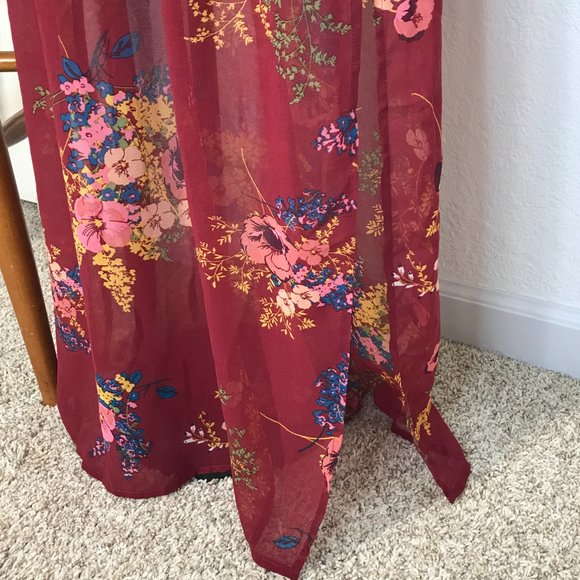 🍹As U Wish Long Dress | Burgundy | X-Small - Picture 6 of 15